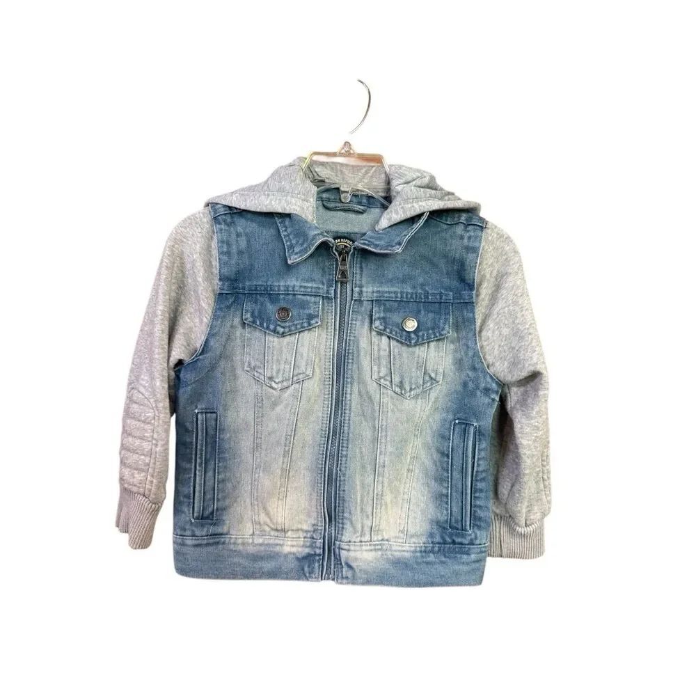 Urban Republic Kids Denim Hooded Jacket Sz 5/6 NWT